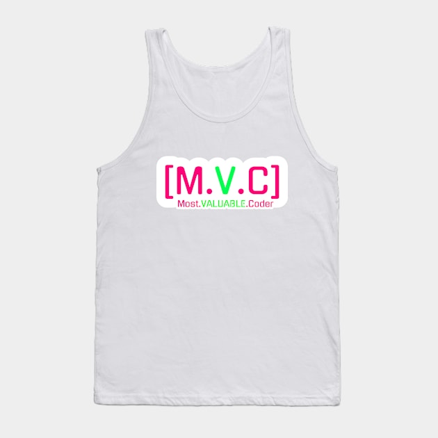 M.V.C - Most Value Coder Tank Top by CeeSharp